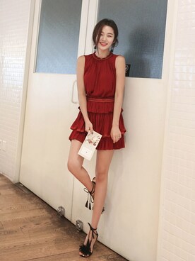 「キュロット」｜「アイテム（ワンピース/ドレス）」を使った、11AMさん（レディース・164cm）の夏コーディネート