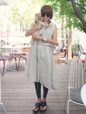 「海外セレブ風」｜11AMさん（レディース・162cm）の夏コーディネート