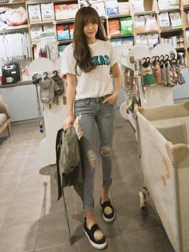「11am」｜「アイテム（スニーカー）」を使った、11AMさん（レディース・162cm）の夏コーディネート