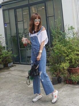 「11am」｜「アイテム（スニーカー）」を使った、11AMさん（レディース・162cm）の夏コーディネート