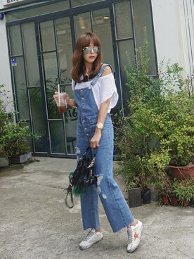 「11am」｜「アイテム（スニーカー）」を使った、11AMさん（レディース・162cm）の夏コーディネート