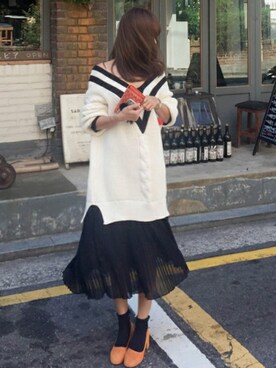 「スエードシューズ」｜「アイテム（パンプス）」を使った、11AMさん（レディース・162cm）の秋コーディネート