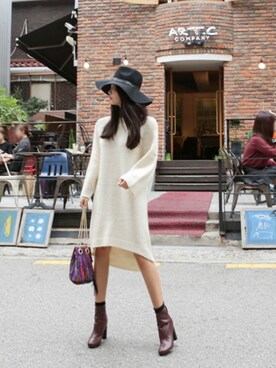 「11am」｜「アイテム（ブーツ）」を使った、11AMさん（レディース・164cm）の秋コーディネート