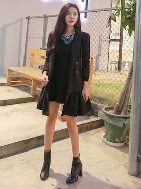 「フリルトップス」｜11AMさん（レディース・164cm）の秋コーディネート