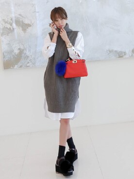 「11am」｜「アイテム（財布/小物）」を使った、11AMさん（レディース・162cm）の秋コーディネート