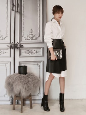 「ラップスカート」｜11AMさん（レディース・162cm）の秋コーディネート