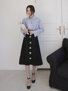 「11am」｜「アイテム（パンプス）」を使った、11AMさん（レディース・165cm）の冬コーディネート