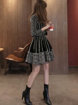 「11am」｜「アイテム（ワンピース/ドレス）」を使った、11AMさん（レディース・162cm）の冬コーディネート