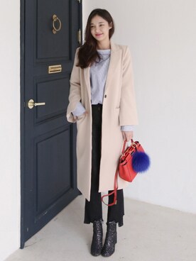 「11am」｜「アイテム（ジャケット/アウター）」を使った、11AMさん（レディース・165cm）の冬コーディネート