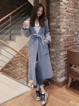 「韓国ファッション」｜11AMさん（レディース・165cm）の冬コーディネート