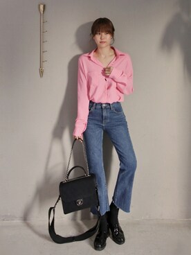 「11am」｜「アイテム（パンツ）」を使った、11AMさん（レディース・162cm）の春コーディネート