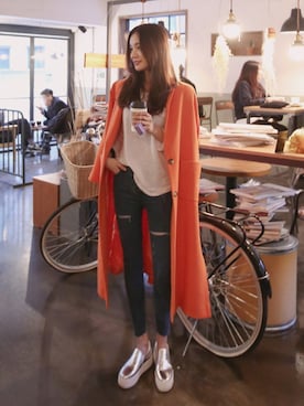 「11am」｜「アイテム（ジャケット/アウター）」を使った、11AMさん（レディース・165cm）の春コーディネート