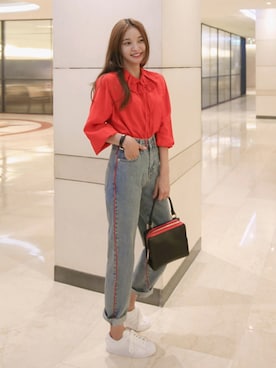 「11am」｜「アイテム（パンツ）」を使った、11AMさん（レディース・165cm）の夏コーディネート