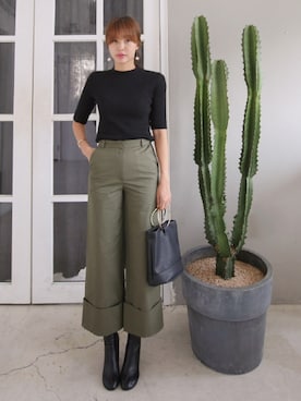 「11am」｜「アイテム（パンツ）」を使った、11AMさん（レディース・162cm）の秋コーディネート