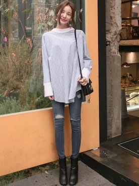 「11am」｜「アイテム（パンツ）」を使った、11AMさん（レディース・165cm）の秋コーディネート
