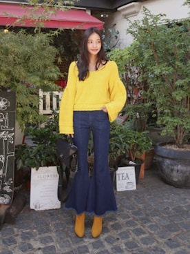「11am」｜「アイテム（パンツ）」を使った、11AMさん（レディース・165cm）の秋コーディネート