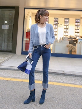 「11am」｜「アイテム（パンツ）」を使った、11AMさん（レディース・162cm）の秋コーディネート