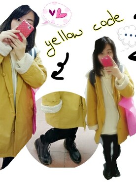 「yellow」｜micoさん（レディース・153cm）の冬コーディネート