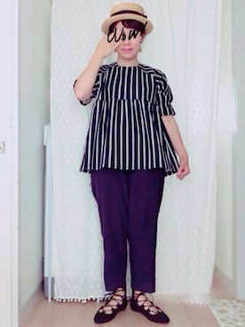 「coca（ANDEX shoes product）（コカ）のアイテム（トップス）」を使った、ayafujiさん（レディース・151cm）の夏コーディネート