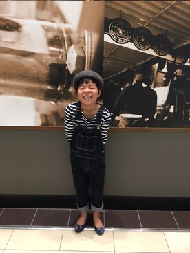 「petit main（プティマイン）のアイテム（オールインワン・サロペット）」を使った、sara6さん（レディース・160cm）の秋コーディネート