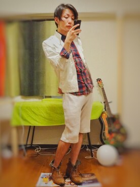 「ショート」｜「アイテム（ブルゾン）」を使った、jijiさん（メンズ・180cm）の秋コーディネート
