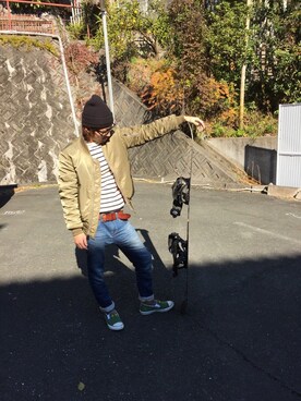 「BAYFLOW(BAYFLOW)」｜「アイテム（ブルゾン）」を使った、RYOさん（メンズ・169cm）の冬コーディネート