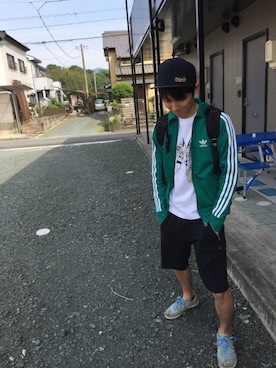「アイテム（ジャージ）」を使った、RYOさん（メンズ・169cm・20代）の冬コーディネート