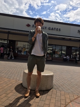 「セットアップスタイル」｜「アイテム（ミリタリージャケット）」を使った、RYOさん（メンズ・169cm）の夏コーディネート