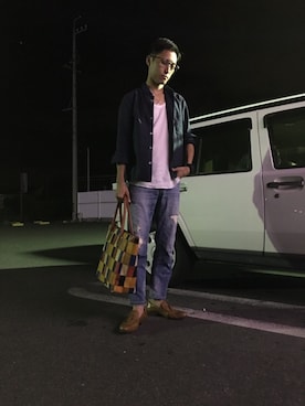 「TRION（トライオン）のアイテム」を使った、RYOさん（メンズ・169cm）の秋コーディネート