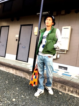 「TRION（トライオン）のアイテム」を使った、RYOさん（メンズ・169cm）の秋コーディネート