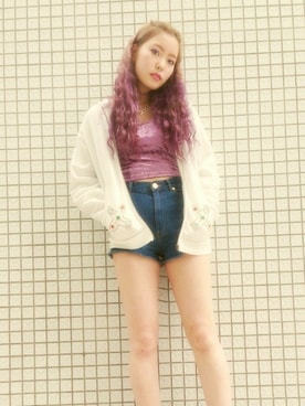 「FIG&VIPER（フィグアンドバイパー）のアイテム（その他トップス）」を使った、SAKIさん（レディース・166cm）の春コーディネート