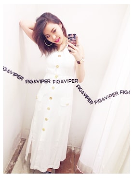 「FIG&VIPER（フィグアンドバイパー）のアイテム（ワンピース/ドレス）」を使った、SAKIさん（レディース・166cm）の夏コーディネート