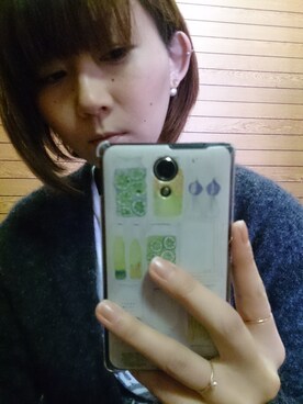 「アイテム（ピアス（片耳用））」を使った、晴れのちさん（レディース・163cm・30代）の冬コーディネート