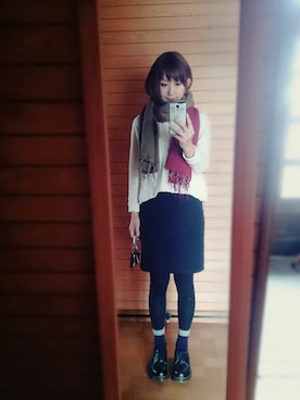 「タイツ×靴下」｜「アイテム（その他シューズ）」を使った、晴れのちさん（レディース・163cm）の秋コーディネート