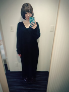 「マキシワンピ」｜晴れのちさん（レディース・163cm・30代）の冬コーディネート