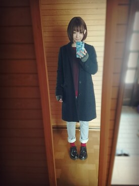 「pas de calais（パドカレ）のアイテム（ジャケット/アウター）」を使った、晴れのちさん（レディース・163cm）の冬コーディネート