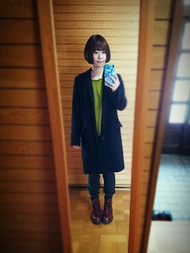 「pas de calais（パドカレ）のアイテム（ジャケット/アウター）」を使った、晴れのちさん（レディース・163cm）の冬コーディネート