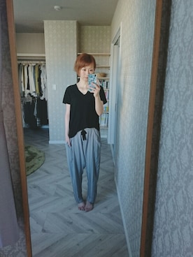 「pas de calais（パドカレ）のアイテム（パンツ）」を使った、晴れのちさん（レディース・163cm）の夏コーディネート