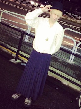 「ロングスカート」｜ちゃらまささん（メンズ・175cm・10代）の夏コーディネート