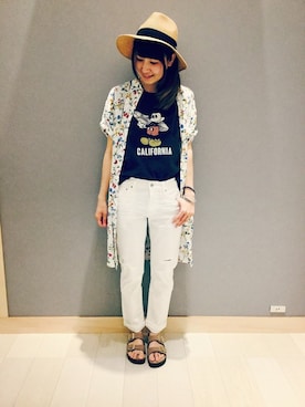「ミッキーT」｜「アイテム（ワンピース/ドレス）」を使った、taknk.さん（レディース・157cm）の春コーディネート