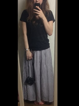 「LOVE BY e.m. （ラブバイイーエム）のアイテム（スマホケース/カバー）」を使った、HIROさん（レディース・158cm）の夏コーディネート