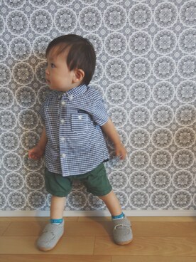 RinoRihiさん（キッズ・70cm）の夏コーディネート