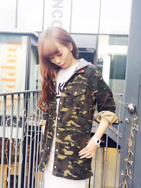 「MILKFED.」｜「アイテム（ブルゾン）」を使った、MILKFED.STAFFさん（レディース・154cm）の夏コーディネート