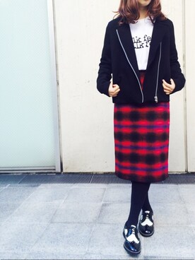 「MILKFED.（ミルクフェド）のアイテム」を使った、MILKFED.STAFFさん（レディース・154cm）の冬コーディネート