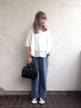 「ボストンバッグ」｜MILKFED.STAFFさん（レディース・154cm）の夏コーディネート