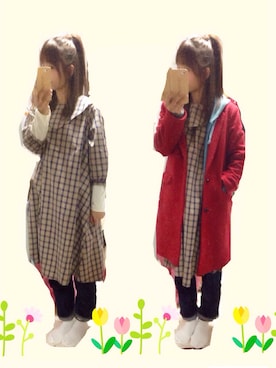 「aiko」｜「アイテム（その他アウター）」を使った、コダさん（レディース・154cm）の冬コーディネート
