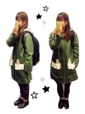 「aiko」｜「アイテム（その他アウター）」を使った、コダさん（レディース・154cm）の冬コーディネート