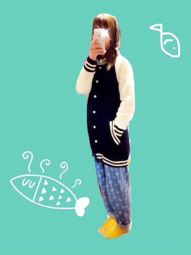 「aiko」｜「アイテム（スタジャン）」を使った、コダさん（レディース・154cm）の冬コーディネート