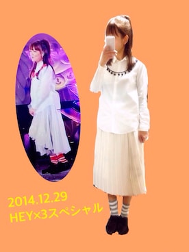 「aiko」｜「アイテム（デニムジャケット）」を使った、コダさん（レディース・154cm）の冬コーディネート