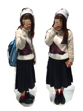 「Ondev（オンディブ）のアイテム」を使った、コダさん（レディース・154cm）の秋コーディネート
